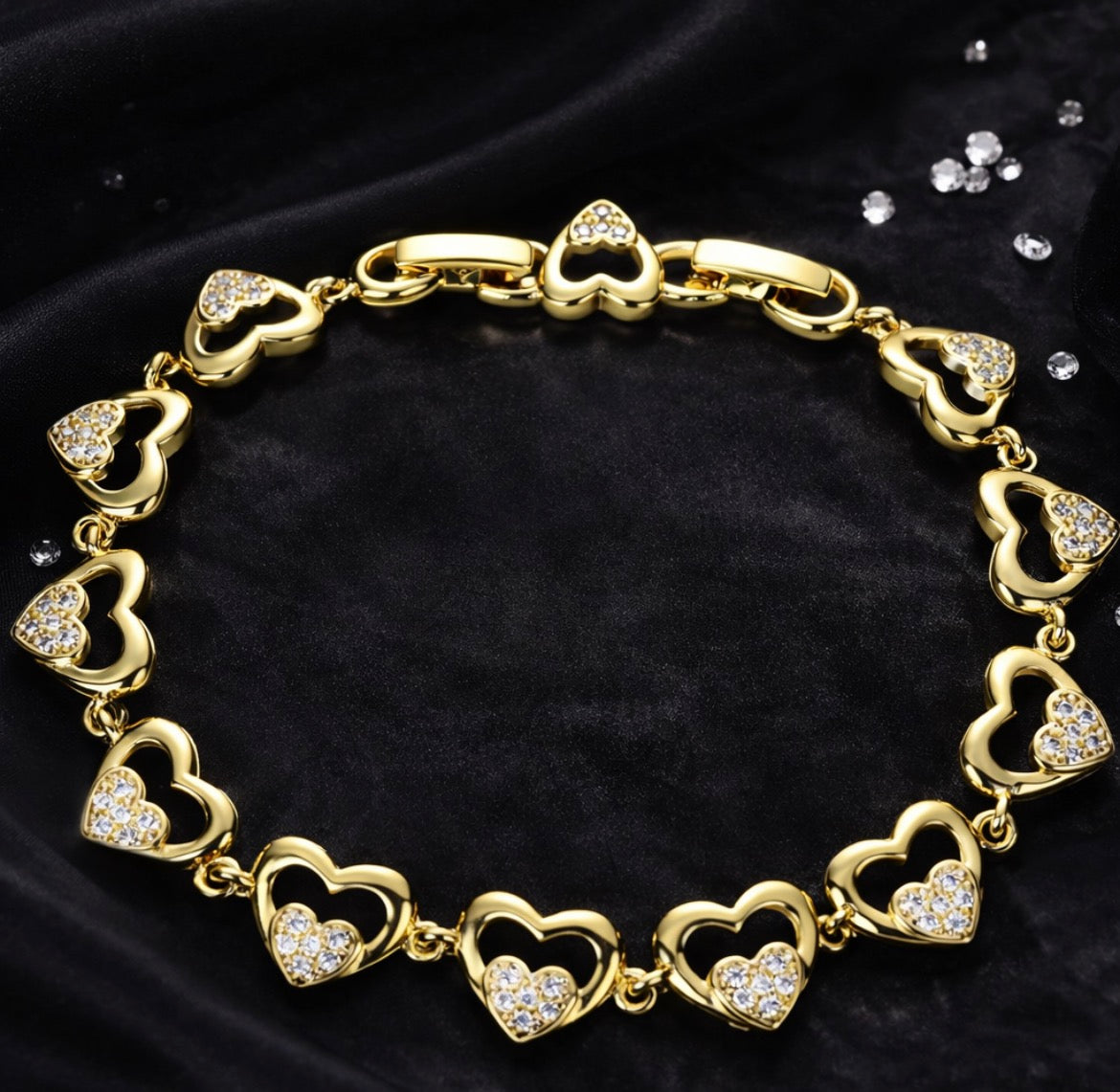 Hollow Heart Bracelet